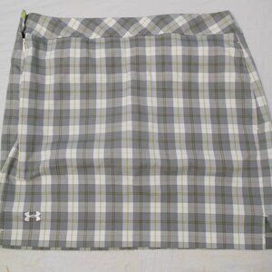 Women Under Armour Gray/Green Plaid Skort 4